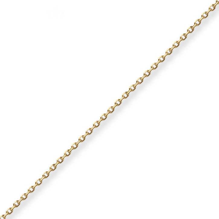 1.3mm Ankerkette diamantiert aus 750 Gelbgold 55cm