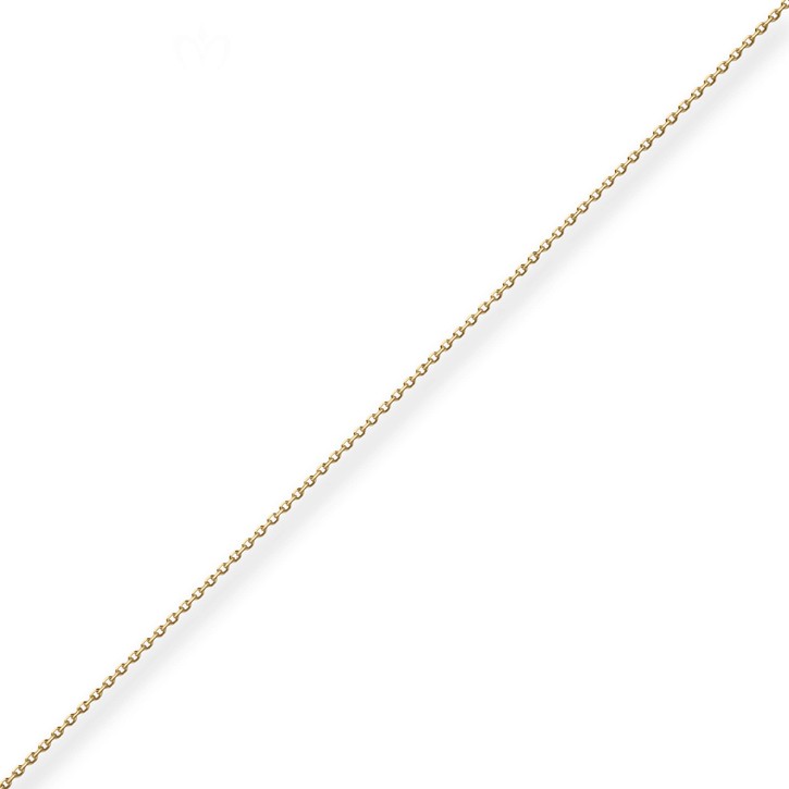 1.3mm Ankerkette diamantiert aus 750 Gelbgold 55cm