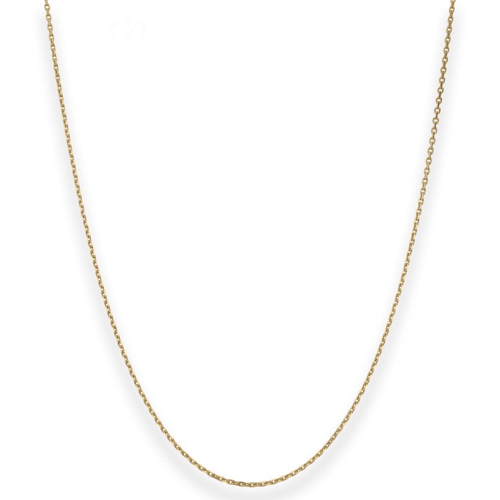 1.3mm Ankerkette diamantiert aus 750 Gelbgold 55cm