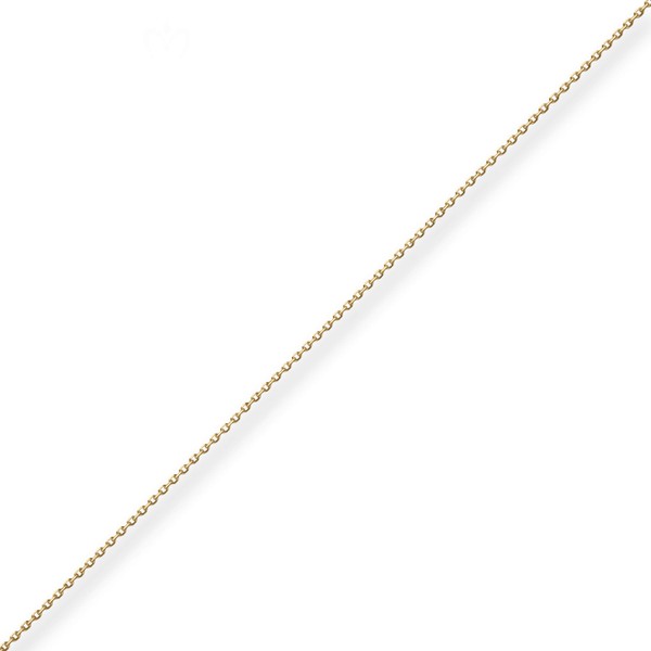 1.3mm Ankerkette diamantiert aus 750 Gelbgold 55cm