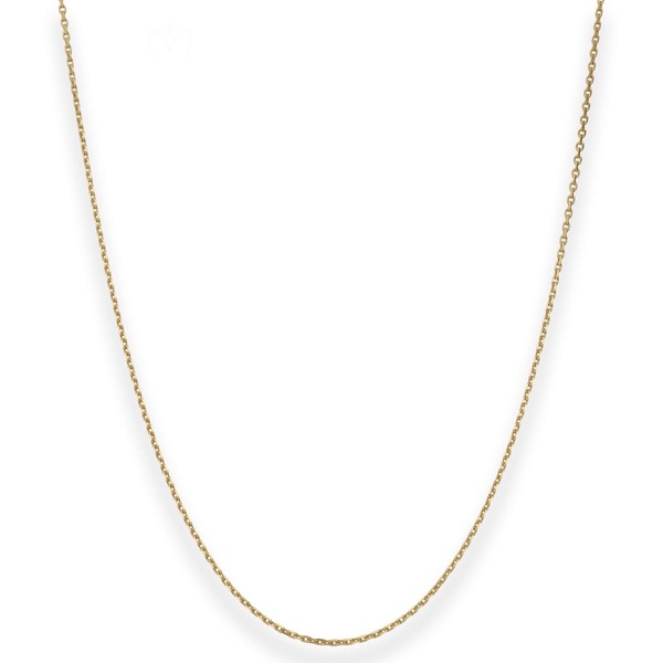 1.3mm Ankerkette diamantiert aus 750 Gelbgold 55cm