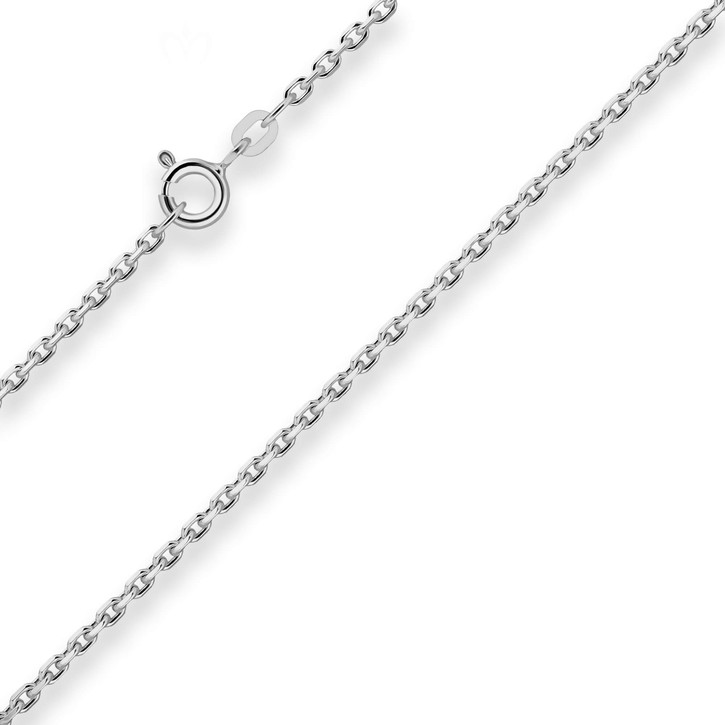 1.9mm Ankerkette diamantiert aus 925 Silber rhodiniert 55cm