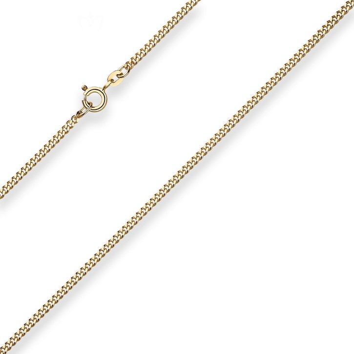 2.1mm Panzerkette aus 375 Gelbgold 42cm