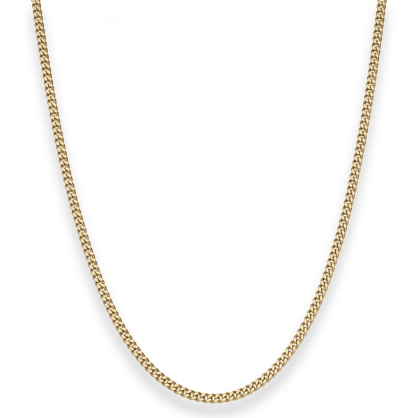 2.4mm Panzerkette aus 585 Gelbgold 45cm