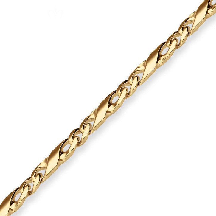 4.9mm Armband Dollarkette aus 333 Gelbgold 21cm