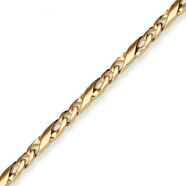 4.9mm Armband Dollarkette aus 333 Gelbgold 21cm