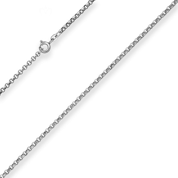 2.5mm Erbskette aus 925 Silber rhodiniert 42cm