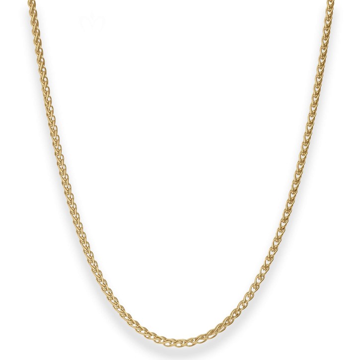 2.5mm Zopfkette aus 333 Gelbgold 45cm