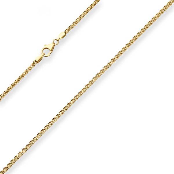 2.5mm Zopfkette aus 333 Gelbgold 45cm