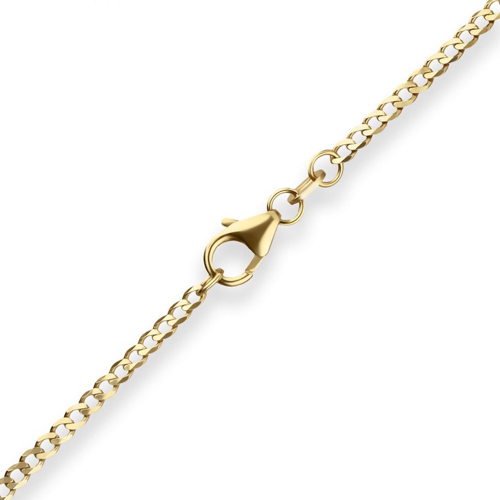 2mm Panzerkette weit aus 585 Gelbgold 45cm