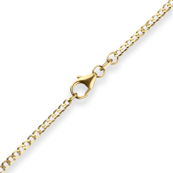 2mm Panzerkette weit aus 585 Gelbgold 45cm