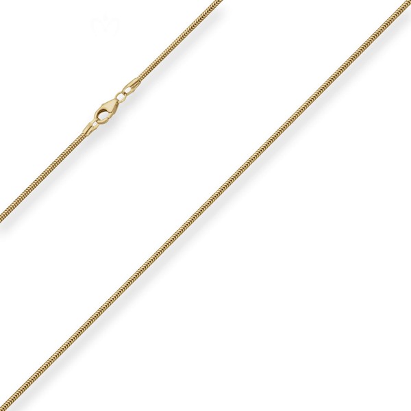 1.6mm Schlangenkette aus 333 Gelbgold 50cm