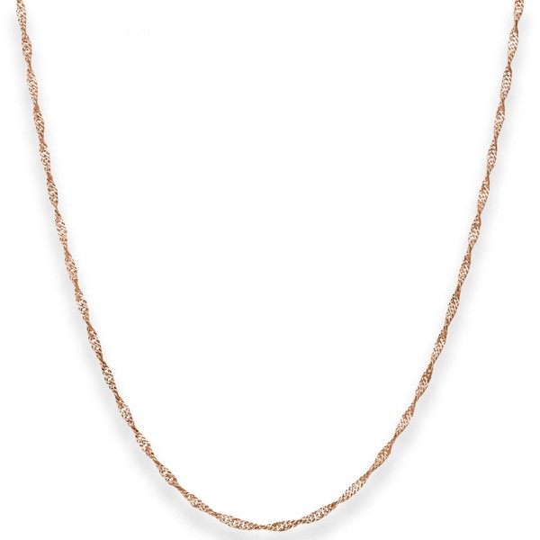 1.8mm Singapurkette aus 585 Rotgold 40cm