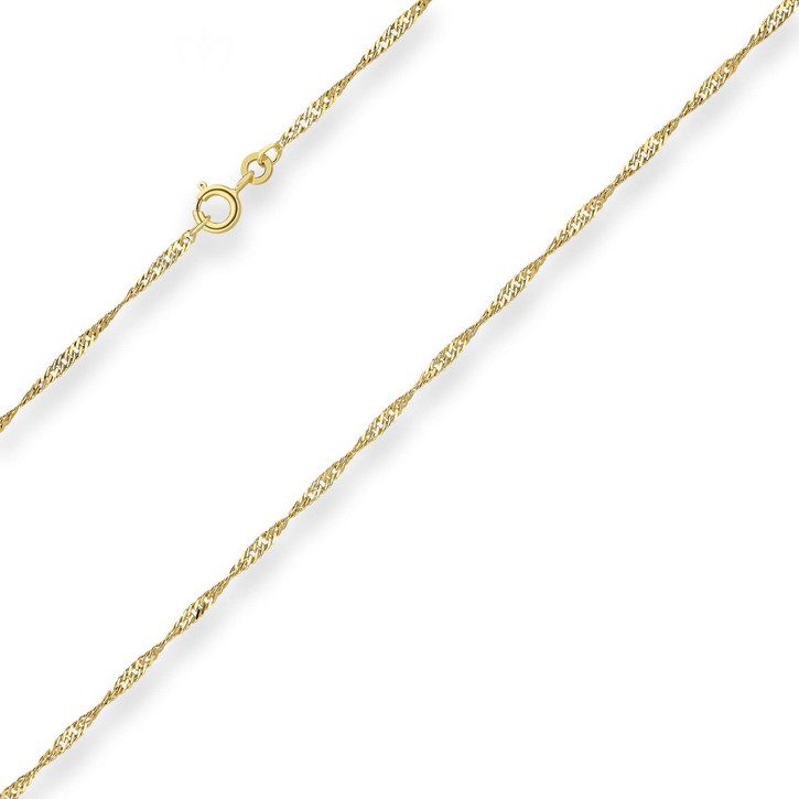 2.2mm Singapurkette aus 333 Gelbgold 50cm