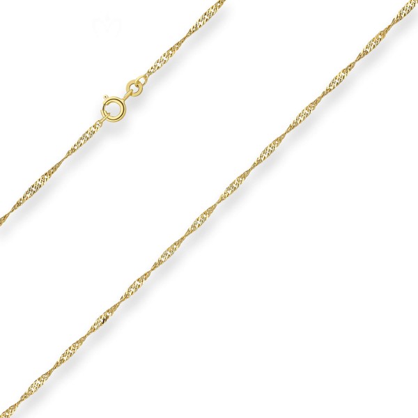 2.2mm Singapurkette aus 333 Gelbgold 50cm
