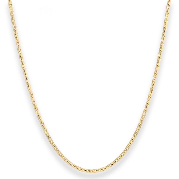 2mm Ankerkette diamantiert aus 750 Gelbgold 60cm