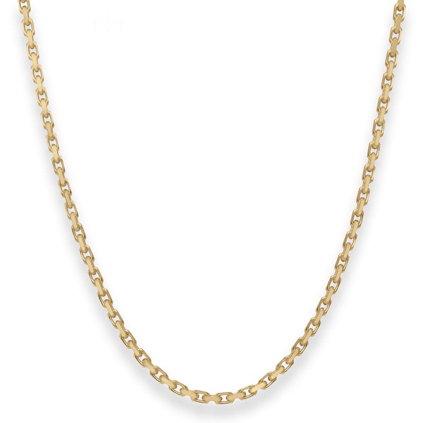 2.5mm Ankerkette diamantiert aus 585 Gelbgold 70cm