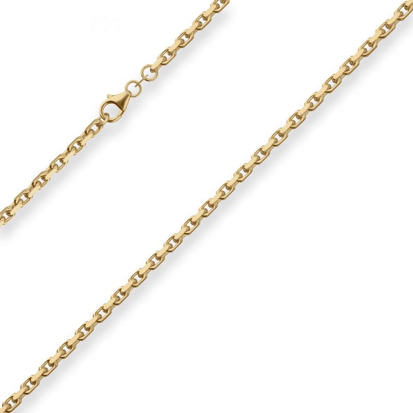 3mm Ankerkette diamantiert aus 333 Gelbgold 60cm