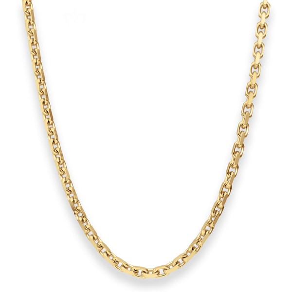 4mm Ankerkette diamantiert aus 585 Gelbgold 70cm