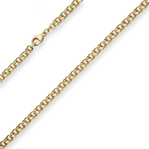 5.2mm Garibaldikette aus 585 Gelbgold 55cm