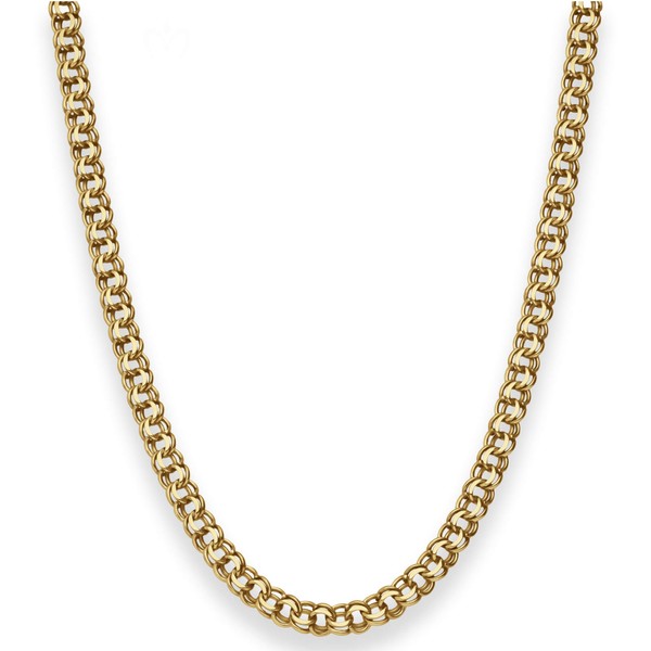 5.2mm Garibaldikette aus 585 Gelbgold 55cm