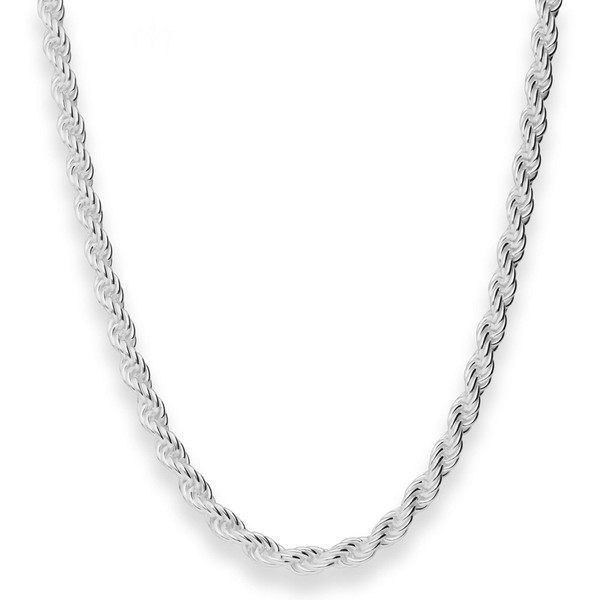 5mm Kordelkette massiv aus 925 Silber 50cm