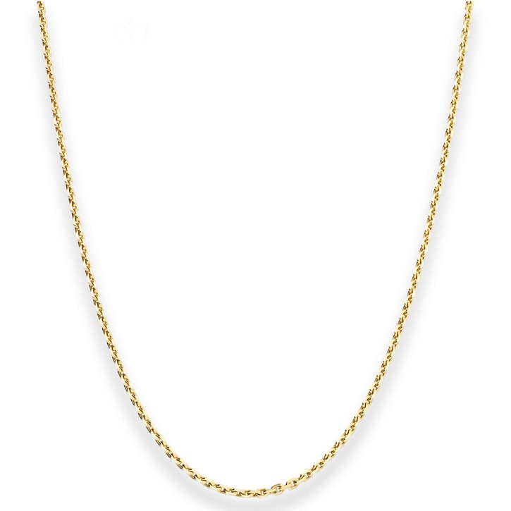 1.9mm Ankerkette diamantiert aus 585 Gelbgold 50cm