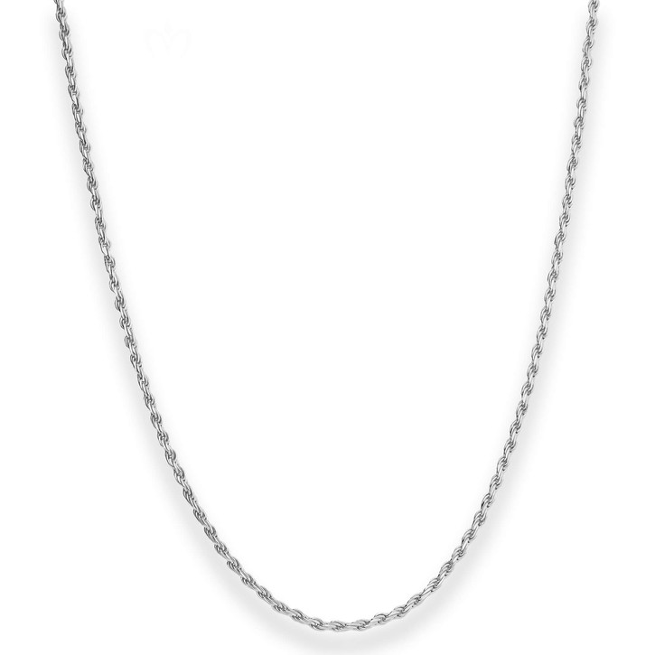 1.8mm Kordelkette massiv aus 925 Silber 55cm