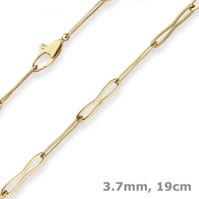 3,7mm Armband Fantasiekette Goldarmband Armschmuck aus 585 Gold Gelbgold 19cm 3,7mm Armband Fantasiekette Goldarmband Armschmuck aus 585 Gold Gelbgold 19cm
