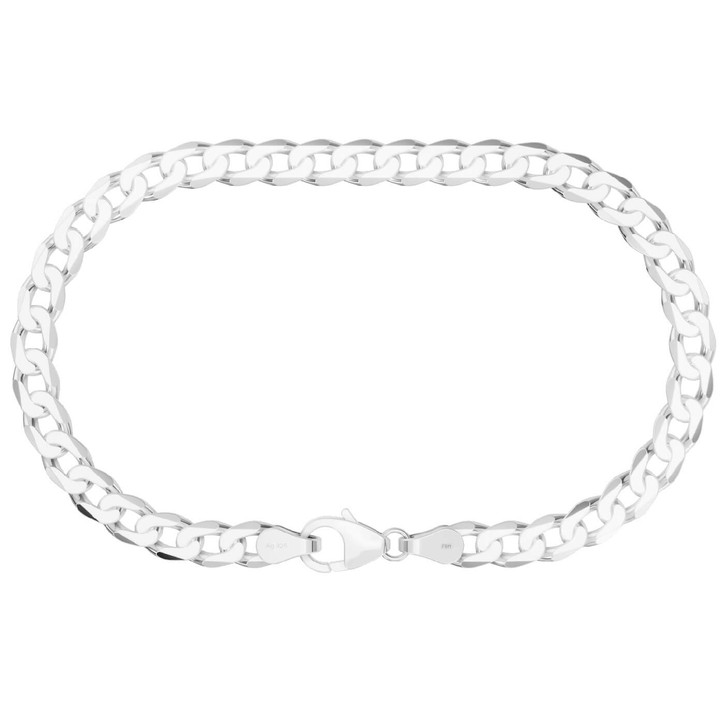 5.3mm Armband Panzerkette aus 925 Silber 19cm