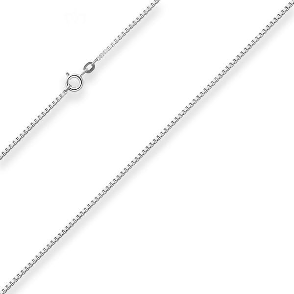 1.4mm Veneziakette aus 925 Silber rhodiniert 55cm