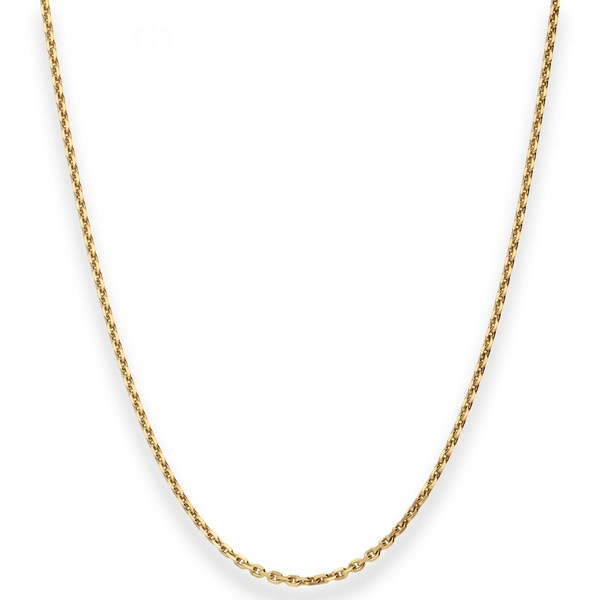 1.9mm Ankerkette diamantiert 375 Gelbgold 50cm mit Zwischenöse