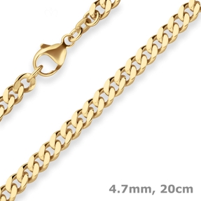 4,7mm Armband Panzerkette Goldarmband Armschmuck aus 585 Gold Gelbgold 20cm 4,7mm Armband Panzerkette Goldarmband Armschmuck aus 585 Gold Gelbgold 20cm