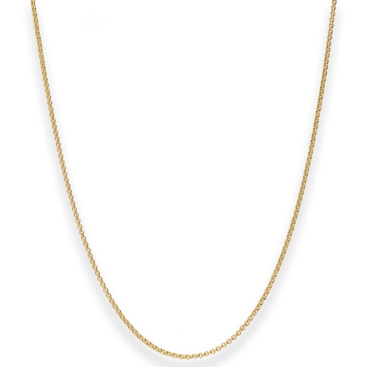 1.5mm Erbskette aus 585 Gelbgold 50cm