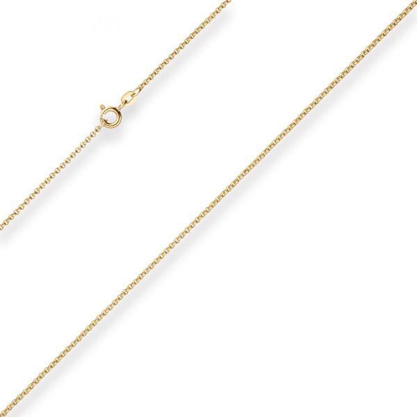 1.5mm Erbskette aus 585 Gelbgold 50cm
