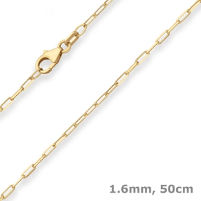1,6mm Ankerkette weit Goldkette Collier Halskette aus 585 Gold Gelbgold 50cm 1,6mm Ankerkette weit Goldkette Collier Halskette aus 585 Gold Gelbgold 50cm