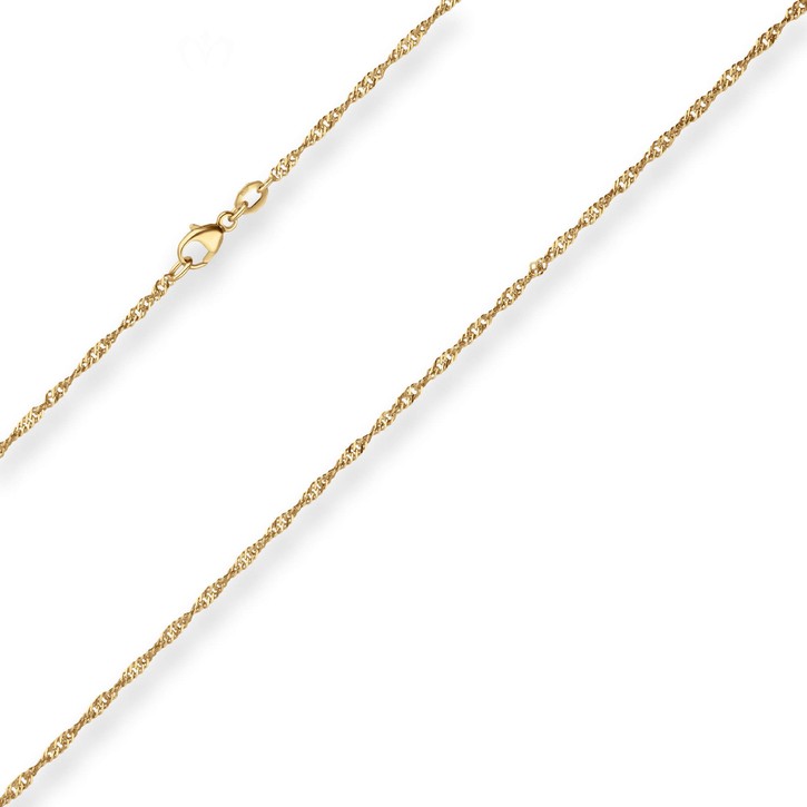 1.8mm Singapurkette aus 750 Gelbgold 40cm