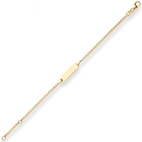 1,8mm Id-Armband Panzerstegkette Armschmuck aus 333 Gold Gelbgold 16cm