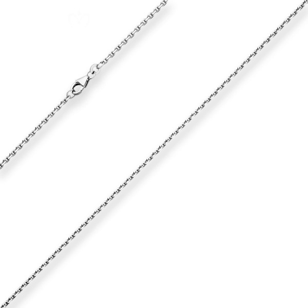 1.9mm Ankerkette diamantiert aus 925 Silber rhodiniert 45cm