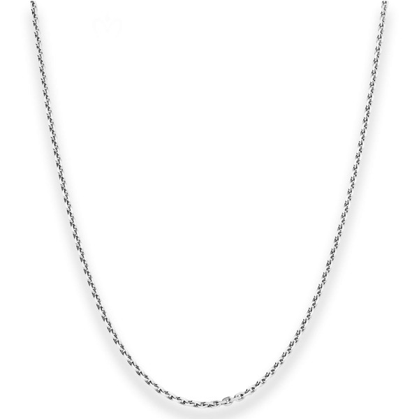 1.9mm Ankerkette diamantiert aus 925 Silber rhodiniert 45cm