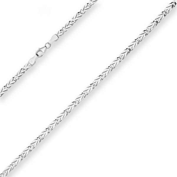 3.9mm Tigeraugenkette aus 925 Silber 50cm