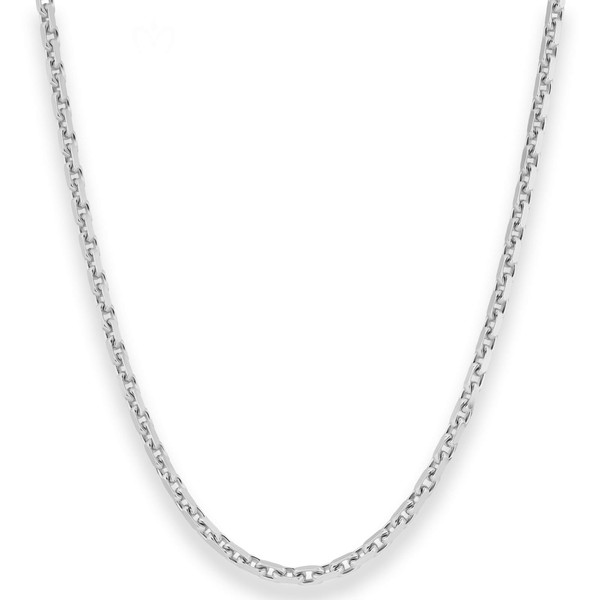 3mm Ankerkette diamantiert aus 925 Silber 50cm