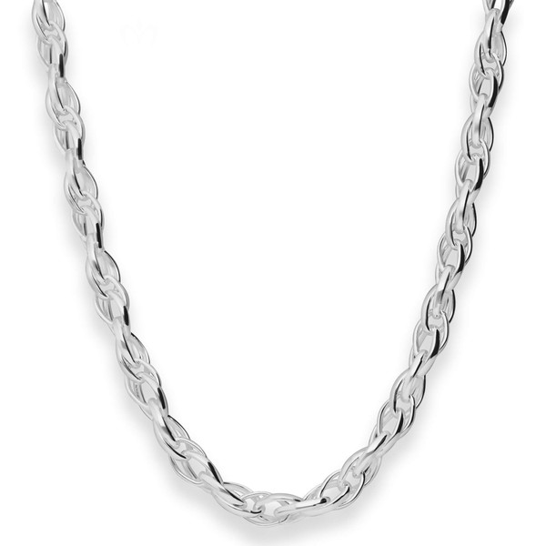 6.7mm Doppelankerkette aus 925 Silber 50cm