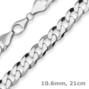10,6mm Armband Panzerkette Silberarmband Armschmuck aus 925 Silber 21cm 10,6mm Armband Panzerkette Silberarmband Armschmuck aus 925 Silber 21cm