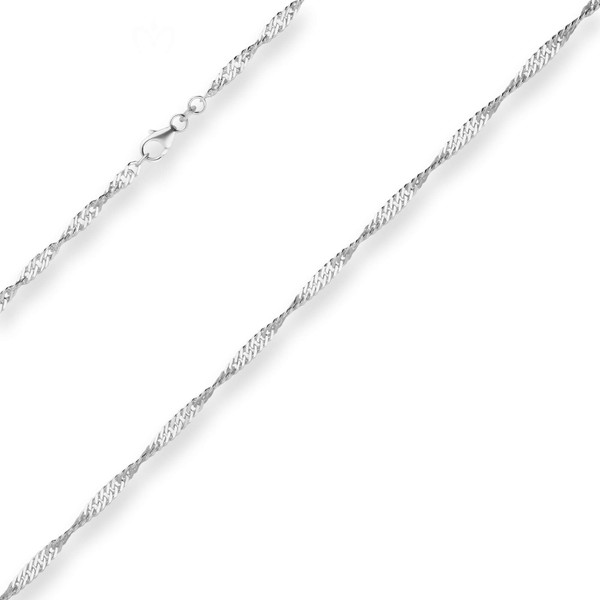 2.9mm Singapurkette aus 925 Silber 50cm
