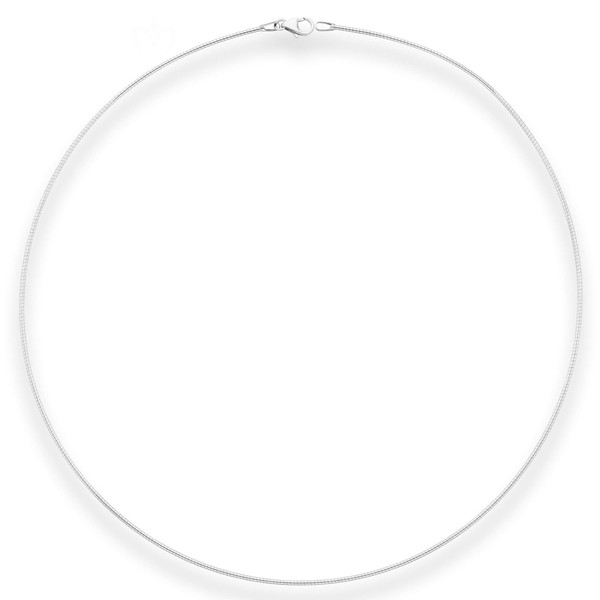 1.2mm Halsreif Tondakette Omegareif aus 925 Silber 42cm