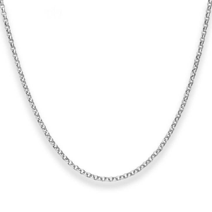2mm Erbskette aus 925 Silber 50cm