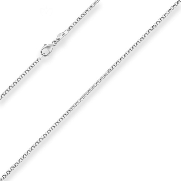 2mm Erbskette aus 925 Silber 50cm