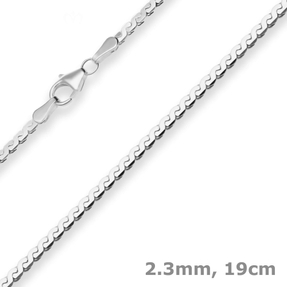 2,3mm Armband Fantasiekette Silberarmband Armschmuck aus 925 Silber 19cm