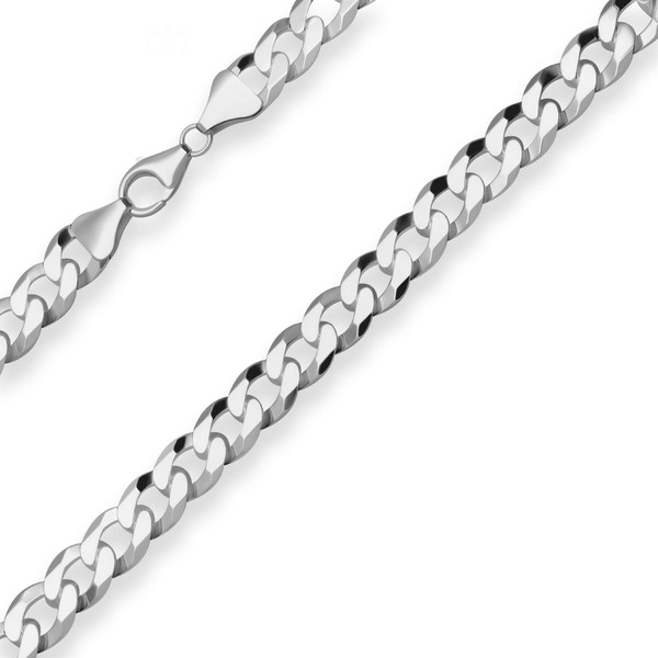 10.6mm Panzerkette aus 925 Silber 60cm